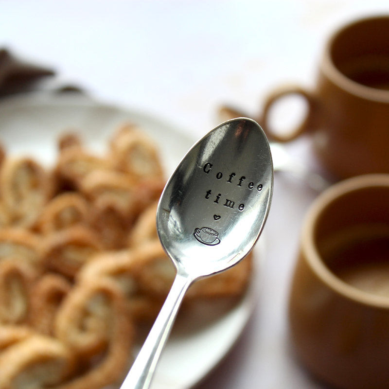Cuillère gravée "Coffee time"