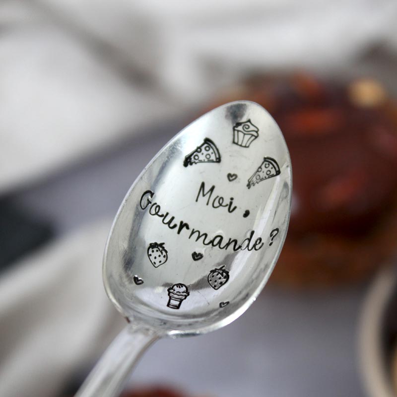 Cuillère gravée Moi, Gourmande ?
